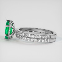 0.71 Ct. Emerald Ring, Platinum 950 4