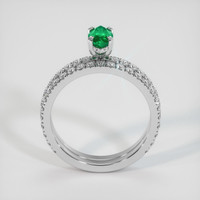 0.53 Ct. Emerald Ring, Platinum 950 3