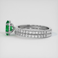 0.53 Ct. Emerald Ring, Platinum 950 4