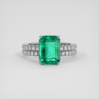 3.24 Ct. Emerald Ring, Platinum 950 1