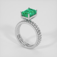 3.24 Ct. Emerald Ring, Platinum 950 2