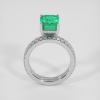 3.24 Ct. Emerald Ring, Platinum 950 3