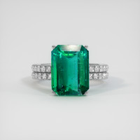 7.73 Ct. Emerald Ring, Platinum 950 1