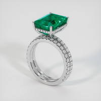 7.73 Ct. Emerald Ring, Platinum 950 2