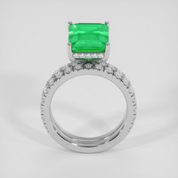 3.89 Ct. Emerald Ring, Platinum 950 3