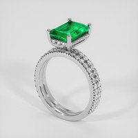 2.54 Ct. Emerald Ring, Platinum 950 2