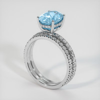 3.96 Ct. Gemstone Ring, Platinum 950 2