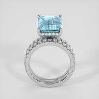 4.98 Ct. Blue Aquamarine Ring, Platinum 950 3