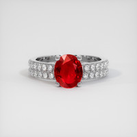 1.48 Ct. Ruby Ring, Platinum 950 1