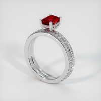 1.08 Ct. Ruby Ring, Platinum 950 2