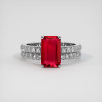 2.03 Ct. Ruby Ring, Platinum 950 1