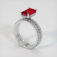 2.03 Ct. Ruby Ring, Platinum 950 2