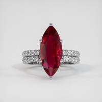 3.03 Ct. Ruby Ring, Platinum 950 1