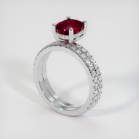 2.02 Ct. Ruby Ring, Platinum 950 2