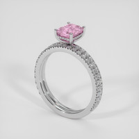 2.04 Ct. Pink Sapphire Ring, Platinum 950 2