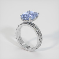 6.05 Ct. Blue Sapphire Ring, Platinum 950 2
