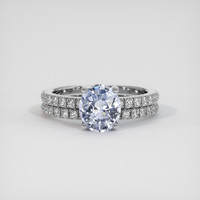 2.01 Ct. Blue Sapphire Ring, Platinum 950 1