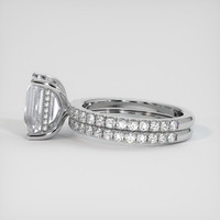 2.50 Ct. White Sapphire Ring, Platinum 950 4