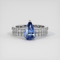 2.36 Ct. Blue Sapphire Ring, Platinum 950 1