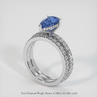 2.36 Ct. Blue Sapphire Ring, Platinum 950 2