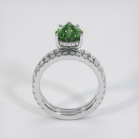 3.00 Ct. Yellowish Green Sapphire Ring, Platinum 950 3