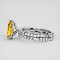 3.10 Ct. Yellow Sapphire Ring, Platinum 950 4