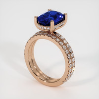 4.43 Ct. Sapphire Ring, 14K Rose Gold 2