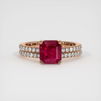 2.07 Ct. Ruby Ring, 14K Rose Gold 1