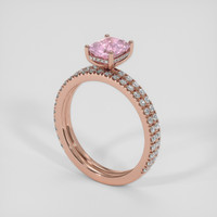 2.04 Ct. Pink Sapphire Ring, 14K Rose Gold 2