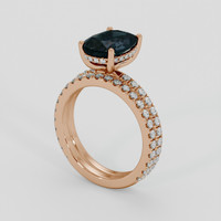 4.10 Ct. Green Sapphire Ring, 14K Rose Gold 2