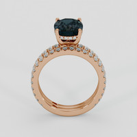 4.10 Ct. Green Sapphire Ring, 14K Rose Gold 3