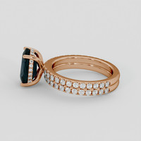 4.10 Ct. Green Sapphire Ring, 14K Rose Gold 4