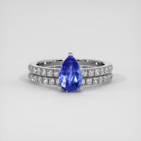 1.66 Ct. Blue Sapphire Ring, 10K White Gold 1