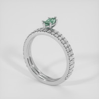 0.50 Ct. Alexandrite Ring, 10K White Gold 2