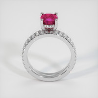 1.24 Ct. Pinkish Red Ruby Ring, 10K White Gold 3