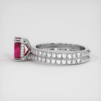 1.24 Ct. Pinkish Red Ruby Ring, 10K White Gold 4