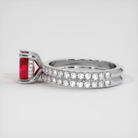 2.00 Ct. Pinkish Red Ruby Ring, 10K White Gold 4