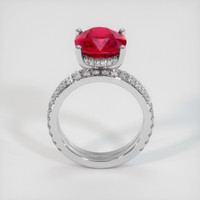 4.22 Ct. Pinkish Red Ruby Ring, 10K White Gold 3