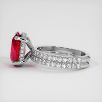 4.22 Ct. Pinkish Red Ruby Ring, 10K White Gold 4