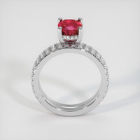 1.59 Ct. Pinkish Red Ruby Ring, 10K White Gold 3