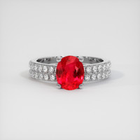 1.41 Ct. Ruby Ring, 10K White Gold 1