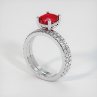 1.41 Ct. Ruby Ring, 10K White Gold 2