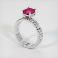 1.68 Ct. Purplish Red Ruby Ring, 10K White Gold 2