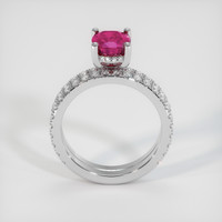 1.68 Ct. Purplish Red Ruby Ring, 10K White Gold 3