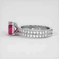 1.68 Ct. Purplish Red Ruby Ring, 10K White Gold 4