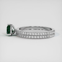 0.83 Ct. Bluish Green Sapphire Ring, 10K White Gold 4