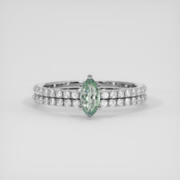 0.50 Ct. Alexandrite Ring, 14K White Gold 1