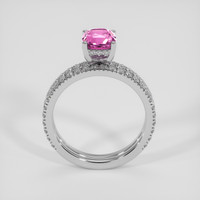 1.59 Ct. Purplish Pink Sapphire Ring, 14K White Gold 3