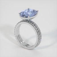 6.05 Ct. Sapphire Ring, 14K White Gold 2
