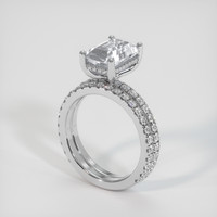 2.50 Ct. White Sapphire Ring, 14K White Gold 2